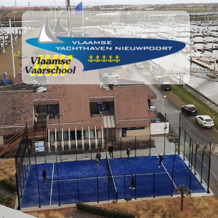 A new padel court in VYNieuwpoort marina - logo